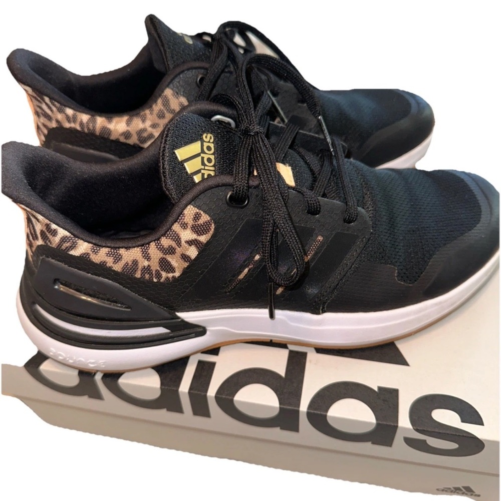 adidas Black Women's Sneakers with Leopard Print accents
